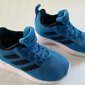 Adidas Boys Lite Racer CLN Running Sneaker Blue Mesh Lace Up - Size 5K Shoes